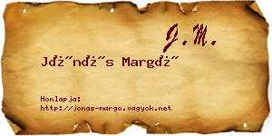 Jónás Margó névjegykártya